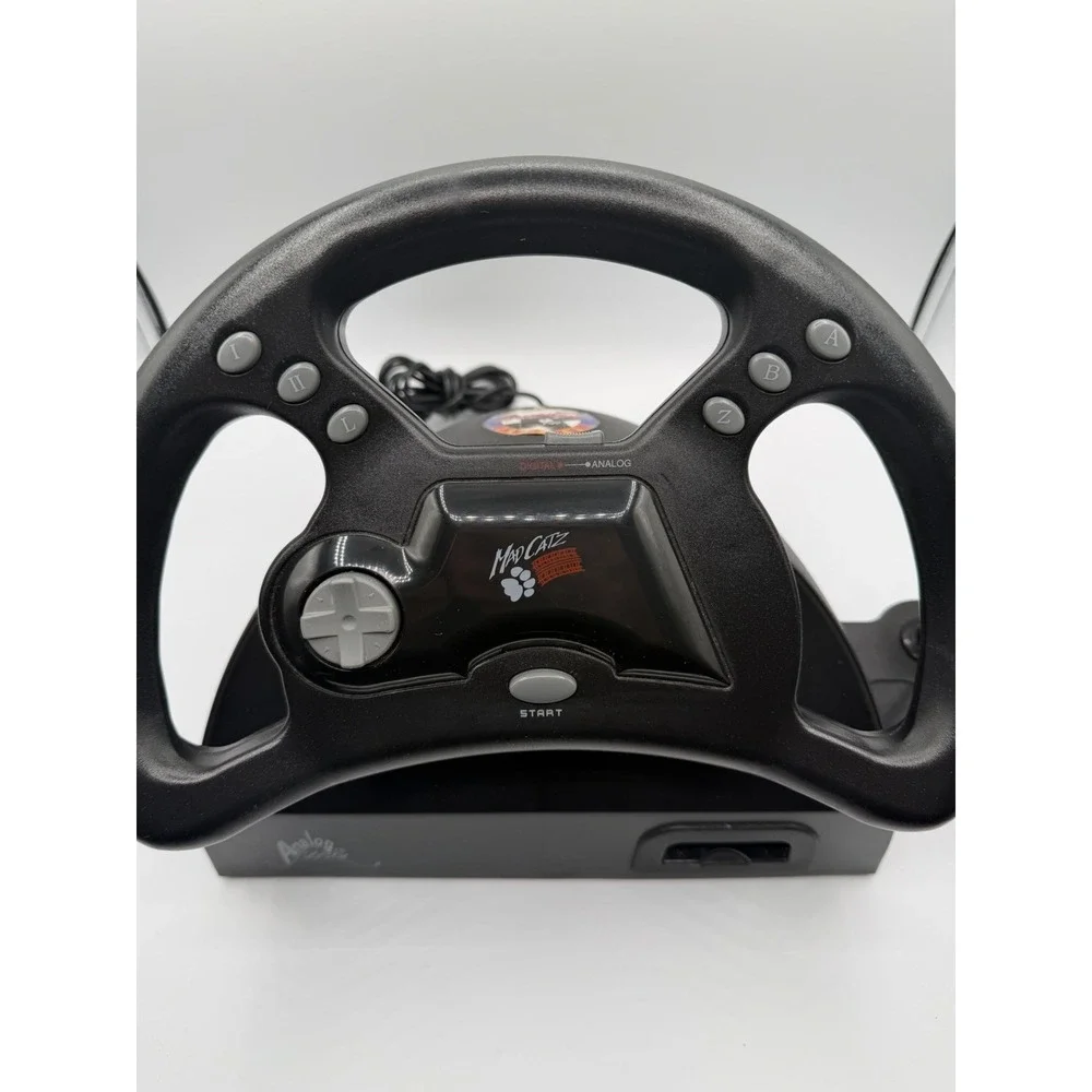 Mad Catz Sony Playstation 1 Racing/Driving Steering Wheel w/ Shifter & Pedals